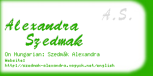 alexandra szedmak business card