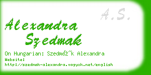 alexandra szedmak business card